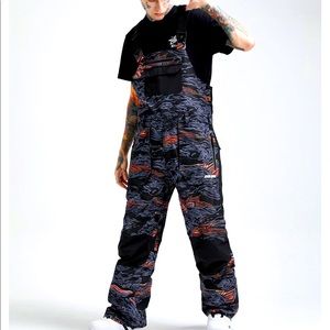 Bibs Like new Gsou Snow Men's L Freedom Style Fancy Ski Snowboard Bibs